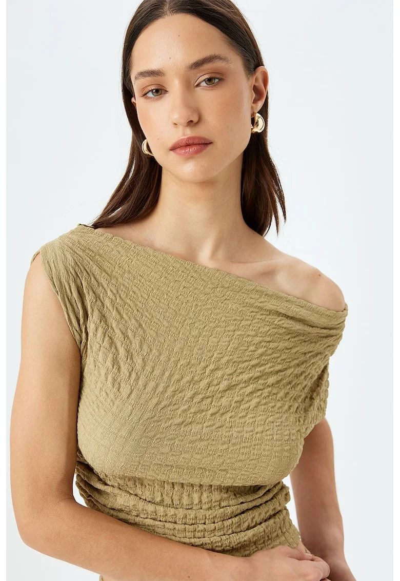 Top crop texturat, Kaki