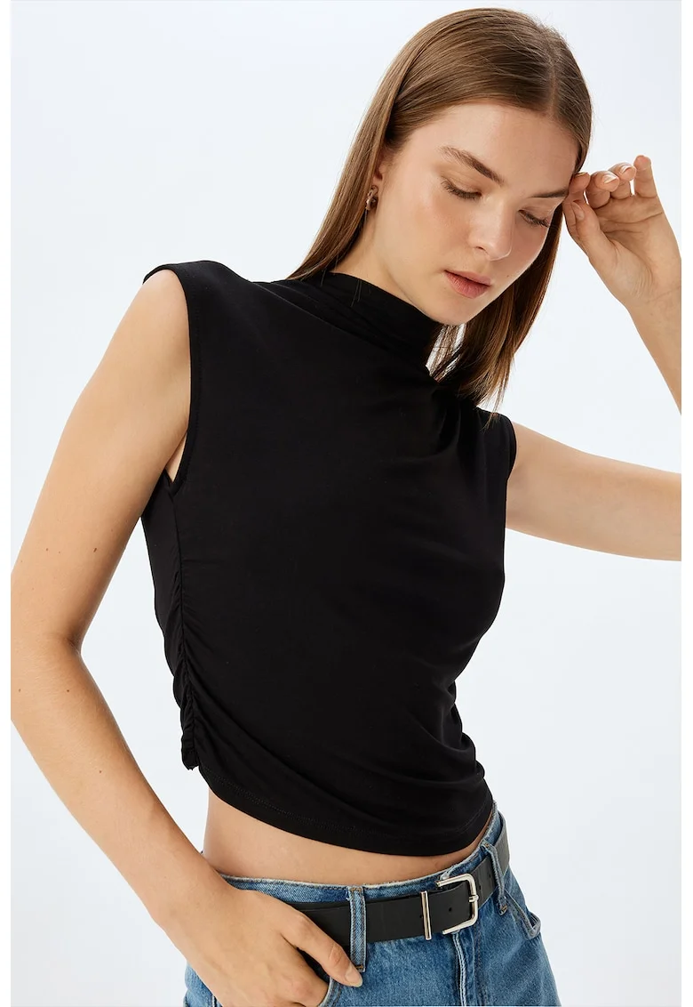Top crop uni, Negru