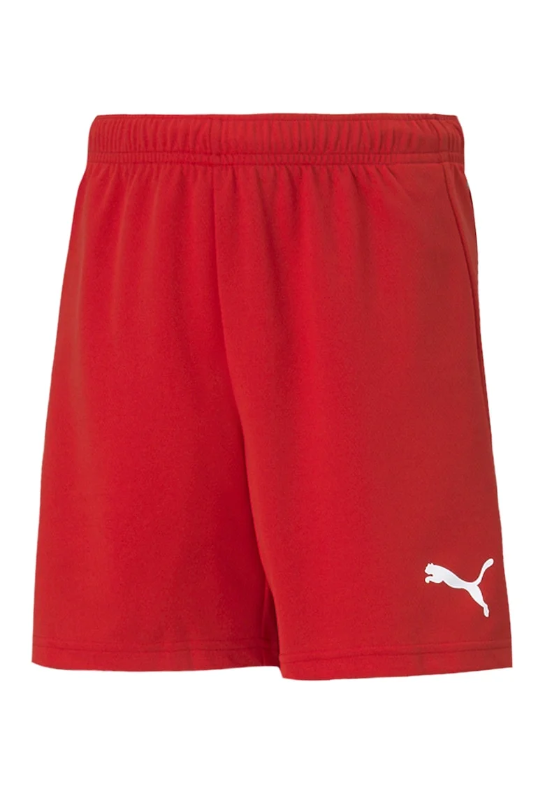 Pantaloni scurti cu banda elastica in talie pentru fotbal, Rosu vermillion