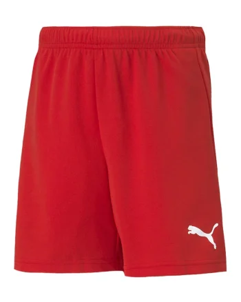 Pantaloni scurti cu banda elastica in talie pentru fotbal, Rosu vermillion
