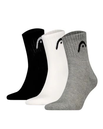 Set de sosete unisex pentru antrenament - 3 perechi, Alb/Negru/Gri