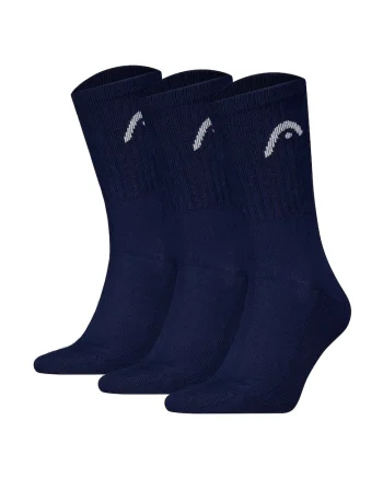 Set de sosete lungi unisex pentru antrenament - 3 perechi, Albastru