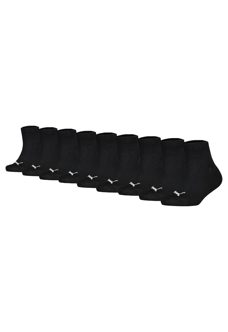 Set de sosete scurte cu logo - 9 perechi, Negru