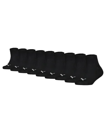 Set de sosete scurte cu logo - 9 perechi, Negru