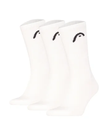 Set de sosete lungi unisex pentru antrenament - 3 perechi, Alb