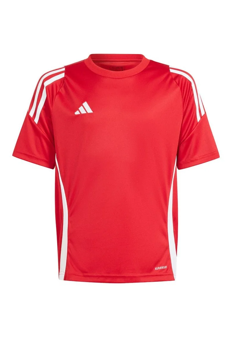 Tricou sport baieti,  Poliester, Rosu/Alb,