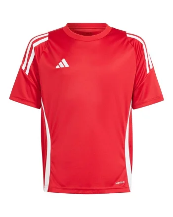 Tricou sport baieti,  Poliester, Rosu/Alb,