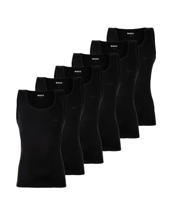 Set de top-uri striate - 6 perechi, Negru