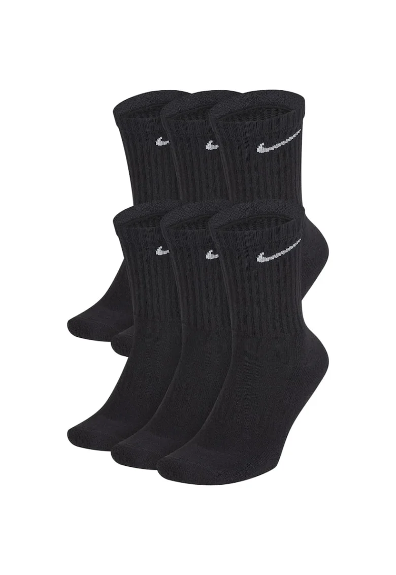 Set 6 perechi sosete  Everyday Cushioned Training Crew, negru, Negru