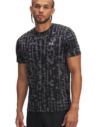 Tricou cu detalii reflectorizante pentru alergare Launch, Negru/Gri inchis