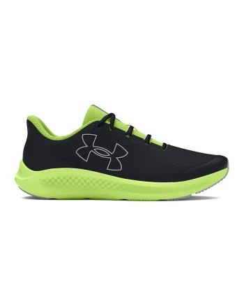 Pantofi pentru alergare Charged Pursuit 3, Negru/Verde lime
