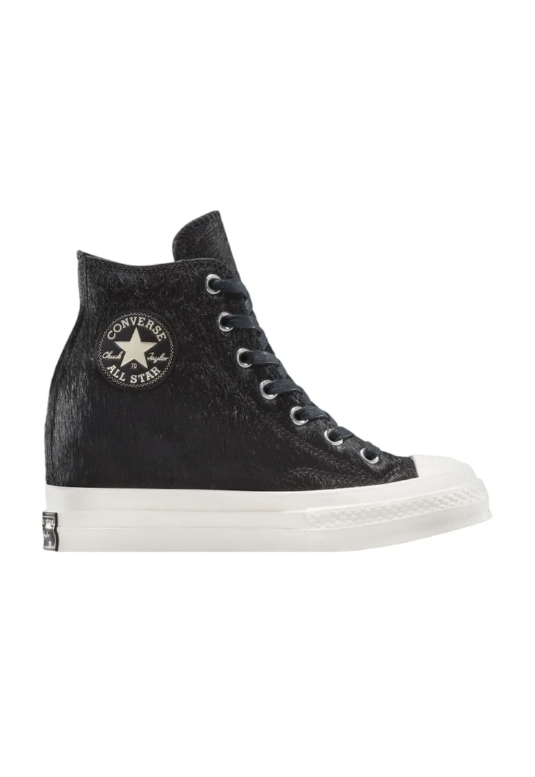 Pantofi sport  Chuck 70 Wedge Luxe Pony Hair 44736, Negru