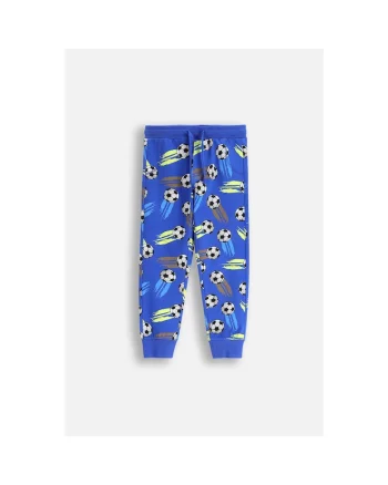 Pantaloni sport cu imprimeu grafic si talie ajustabila cu snur