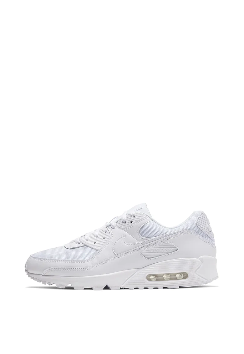 Pantofi barbati  Air Max 90 Alb Piele naturala, Alb