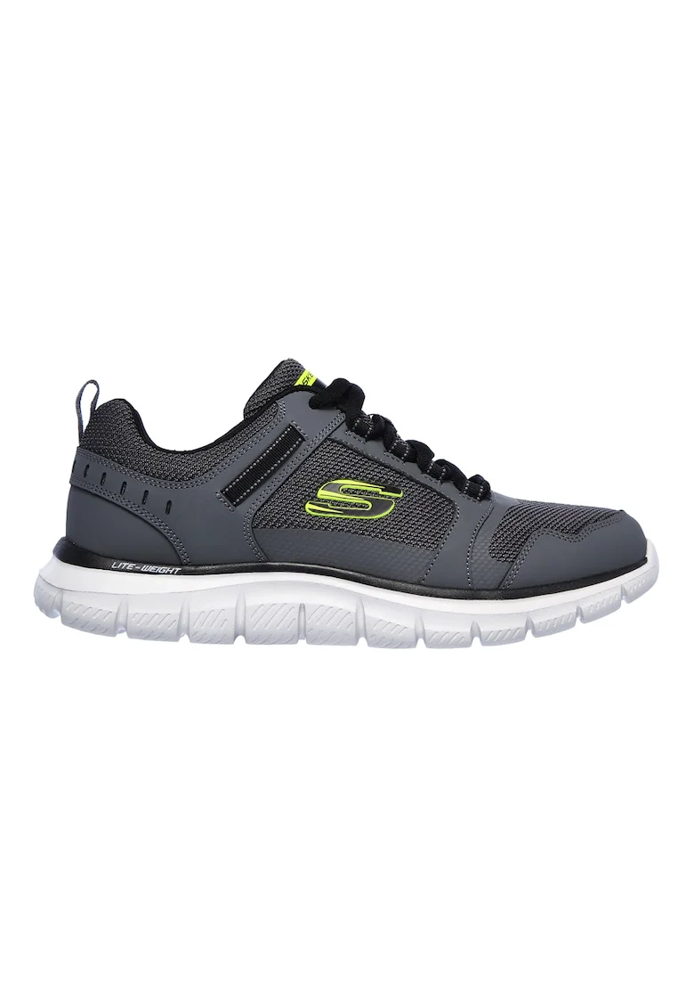 Pantofi cu insertii de piele pentru fitness Track-Knockhill, Gri