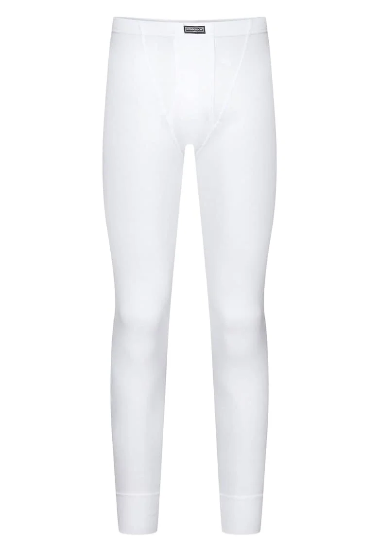 Pantaloni termici barbati,  Bumbac, Alb