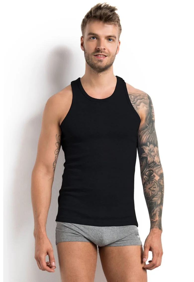 Maiou Barbati  Classic alb, Negru