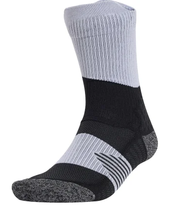 Sosete unisex cu logo pe partea din spate, pentru alergare, Negru/Gri deschis/Gri inchis