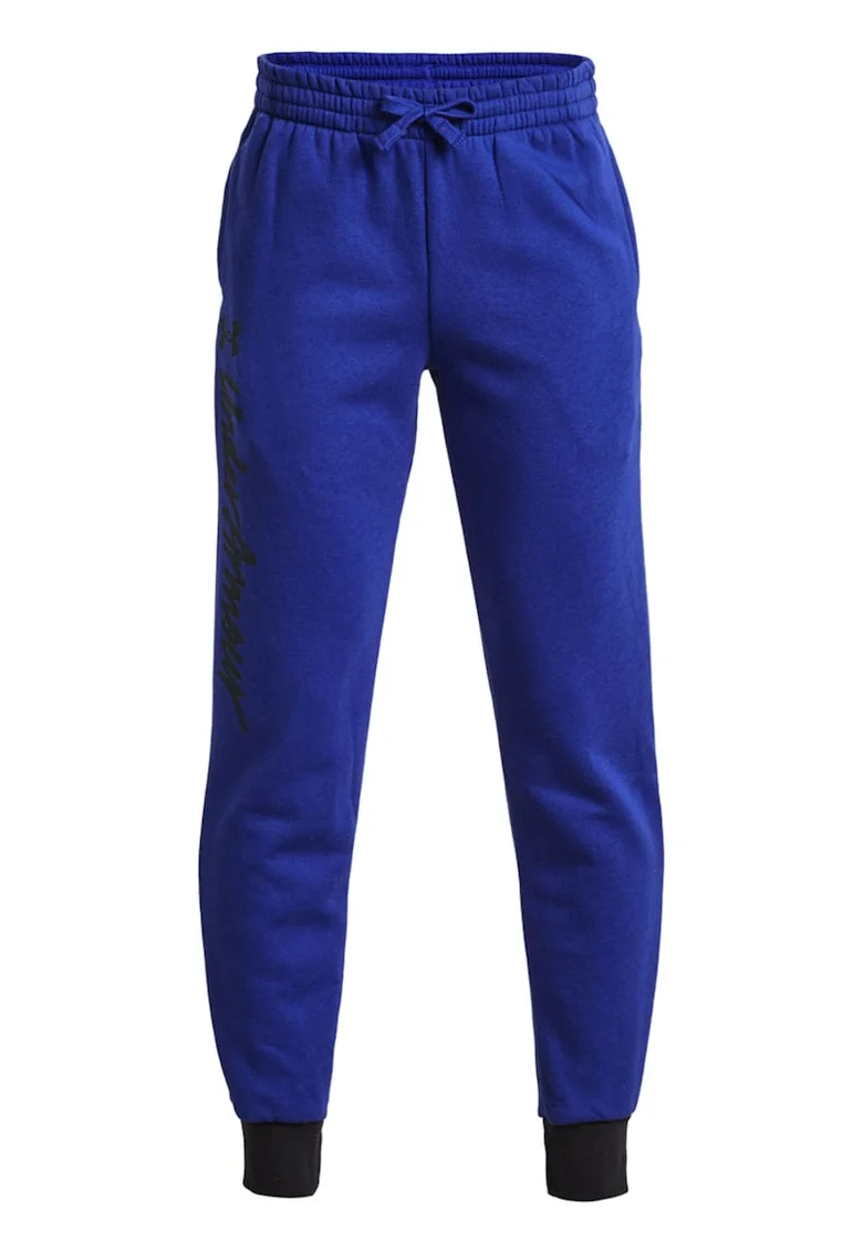 Pantaloni cu snur de ajustare pentru antrenament Script, Albastru royal