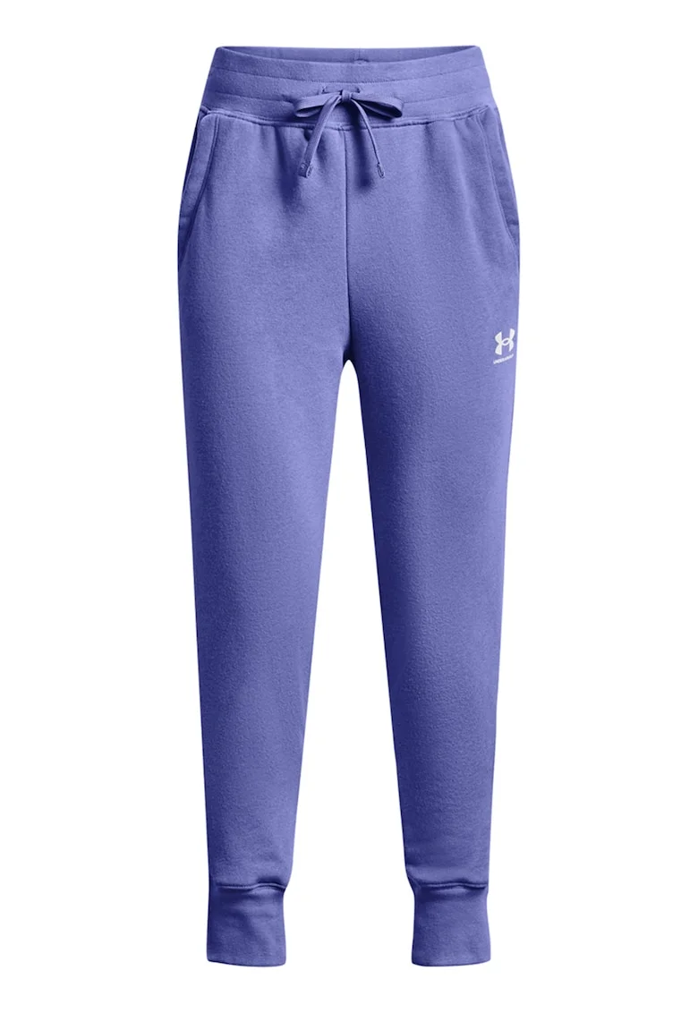 Pantaloni sport cu imprimeu logo discret pentru fitness Rival