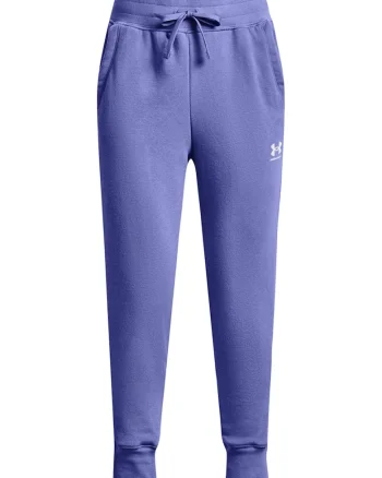 Pantaloni sport cu imprimeu logo discret pentru fitness Rival