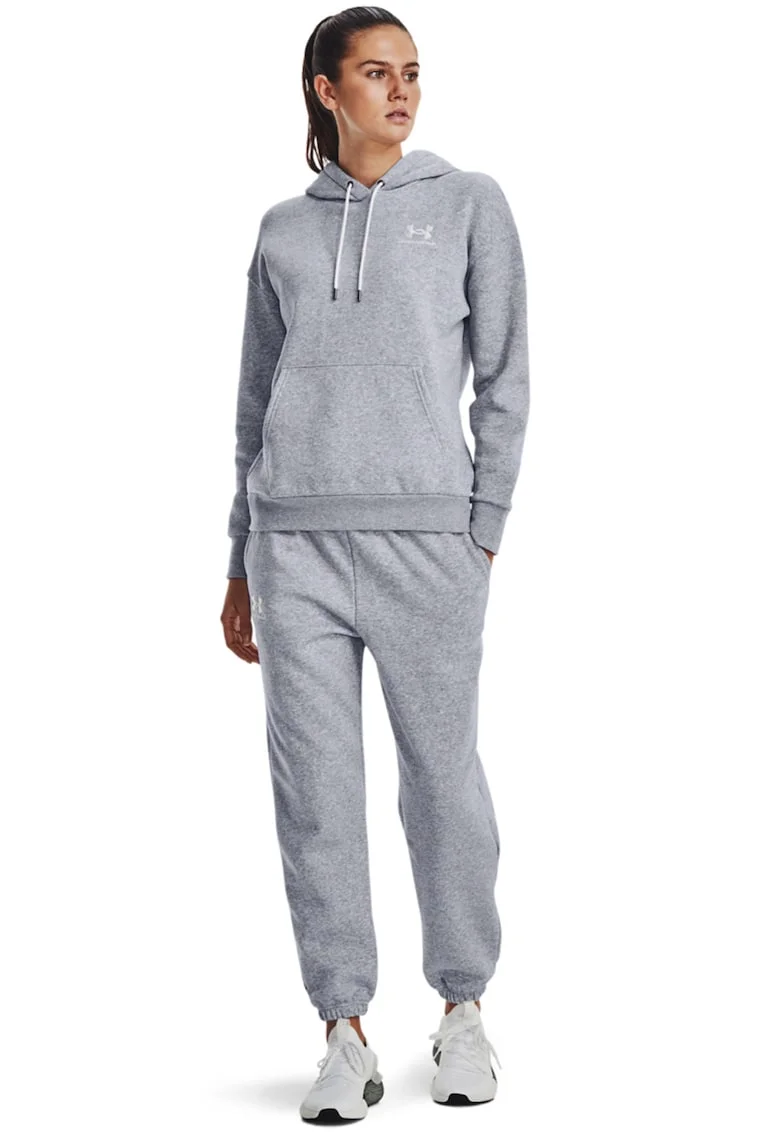 Pantaloni de trening, pentru fitness Essential, Gri melange