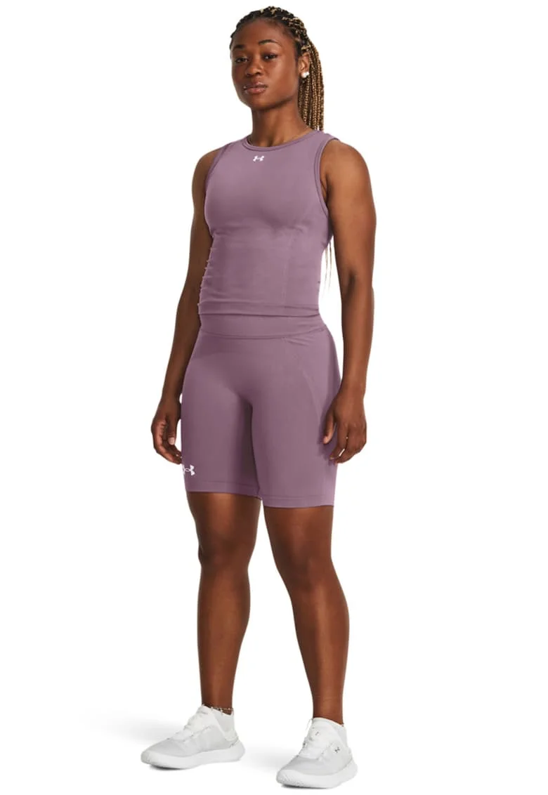 Top crop fara cusaturi pentru antrenament Train, Lila