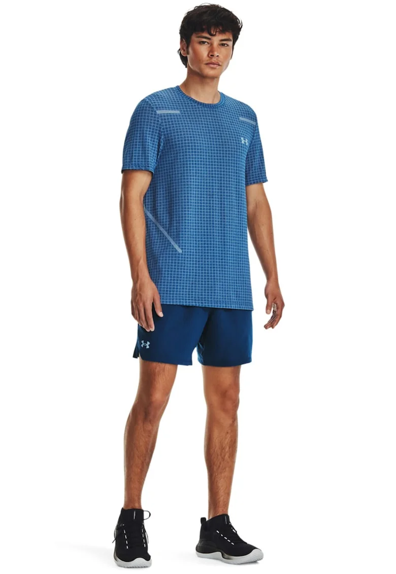 Tricou cu imprimeu logo, pentru fitness Vanish, Albastru