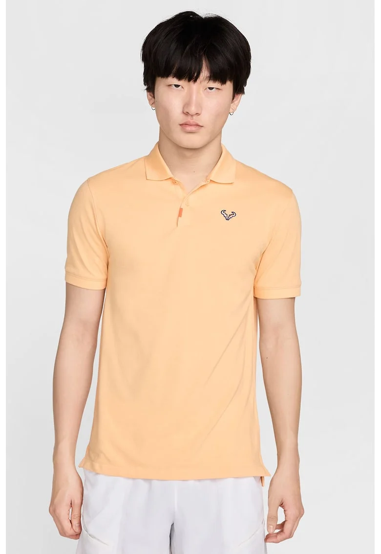 Tricou slim fit cu tehnologie Dri-Fit, pentru tenis Rafa, Portocaliu pal