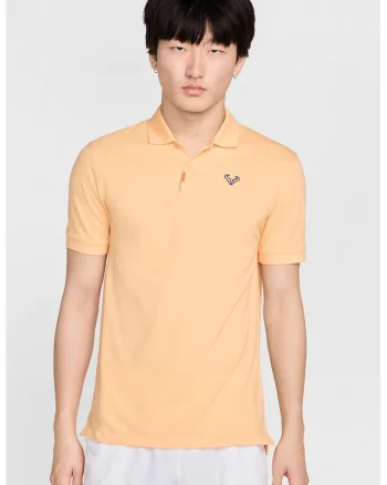 Tricou slim fit cu tehnologie Dri-Fit, pentru tenis Rafa, Portocaliu pal