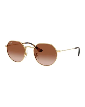 Ochelari de soare rotunzi cu rama metalica Jack, Auriu