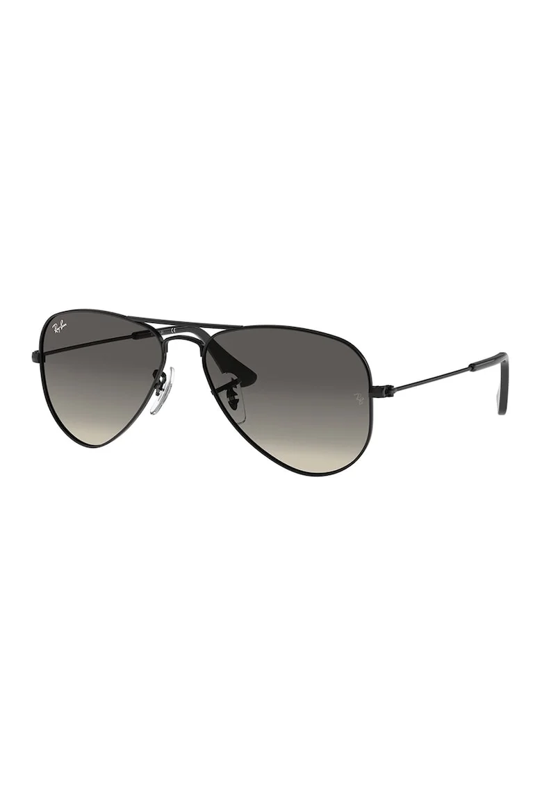 Ochelari de soare aviator cu lentile polarizate si rama metalica, Negru