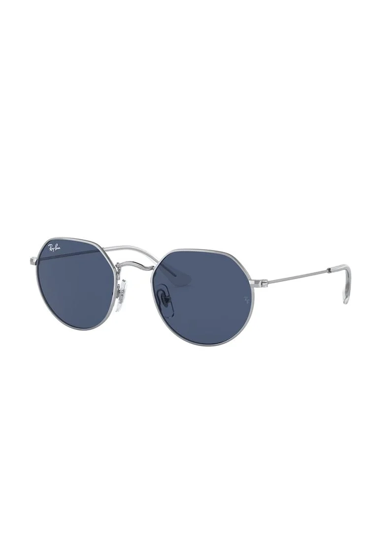 Ochelari de soare rotunzi cu rama metalica Jack, Argintiu