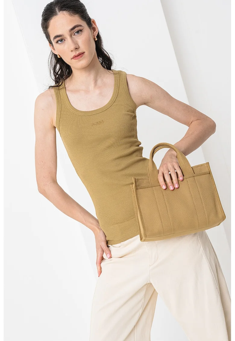 Top slim-fit striat Ematite