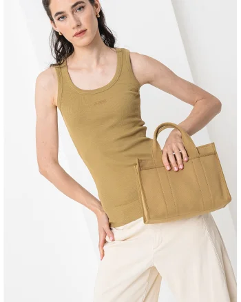 Top slim-fit striat Ematite
