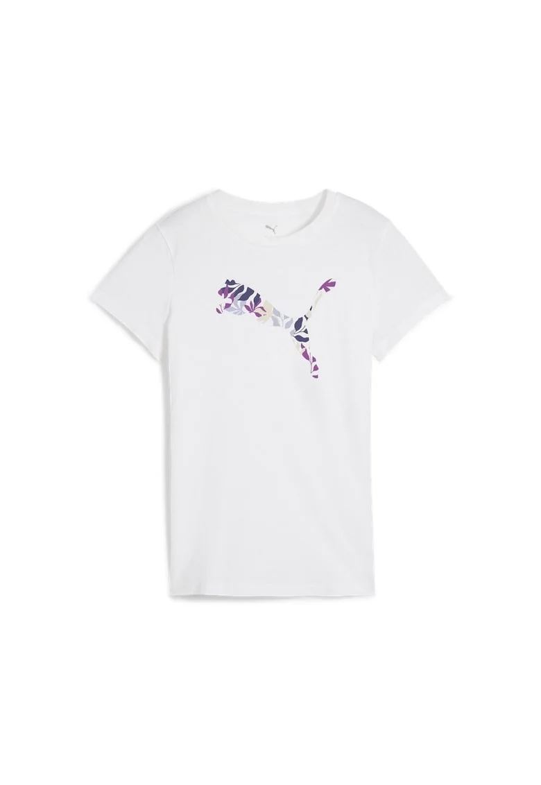 Tricou  pentru Femei, graphics floral cat logo tee, 685081-02, 2XS INTL, Alb
