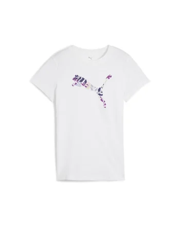 Tricou  pentru Femei, graphics floral cat logo tee, 685081-02, 2XS INTL, Alb