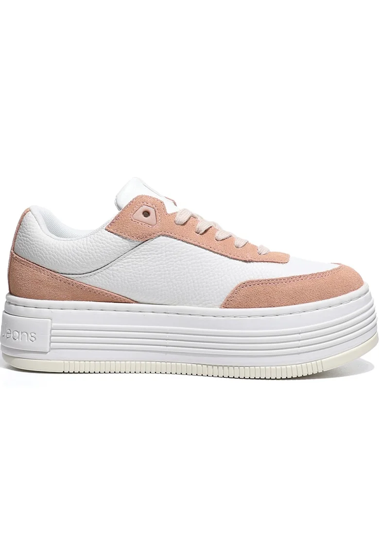 Pantofi sport  pentru Femei, bold flatf low lace tumb, YW0YW01797-0K6, Alb, Alb