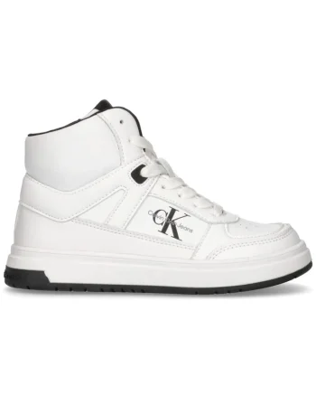 Pantofi sport  pentru Fete, high top lace-up sneaker, V3X9-81063-1355100, Alb, Alb