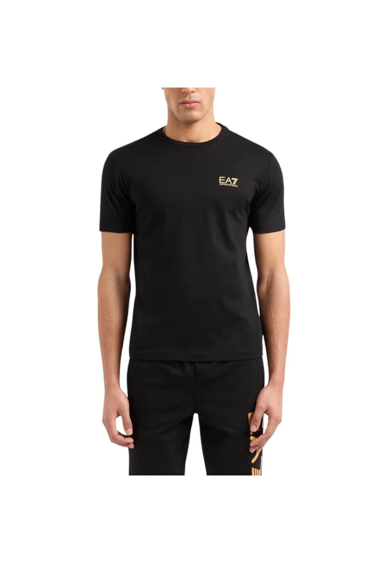 Tricou  EA7 Train Core Id SS25 40775, Auriu/Negru