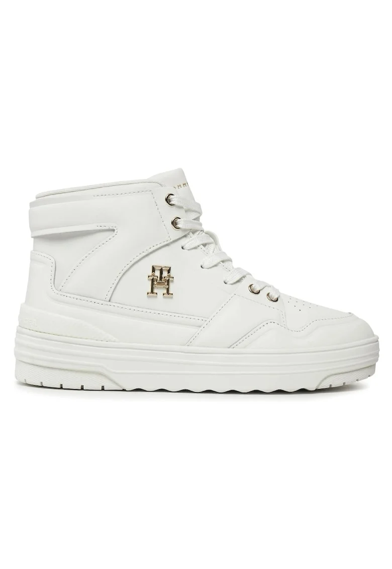 Pantofi sport  pentru Femei, th basket sneaker hi, FW0FW07757-YBL, Alb, Alb