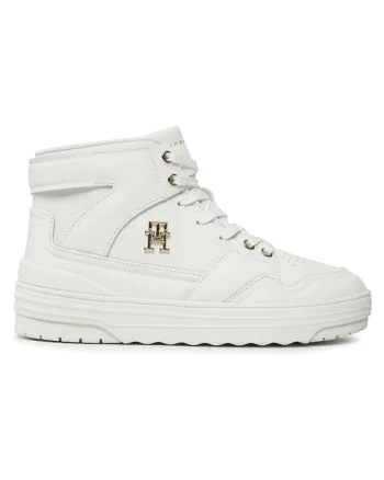 Pantofi sport  pentru Femei, th basket sneaker hi, FW0FW07757-YBL, Alb, Alb