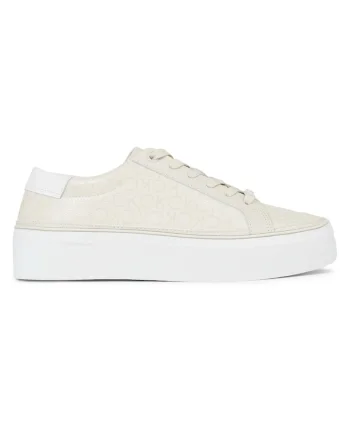 Pantofi sport  pentru Femei, flatform cupsole lace up-epi mn, HW0HW01670-0LD, Bej, Bej
