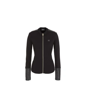 Bluza trening Emporio Armani  Train Winter Mix W T-top Fz Mix Material 6RTM32TJRLZ01200 Femei Negru, Negru