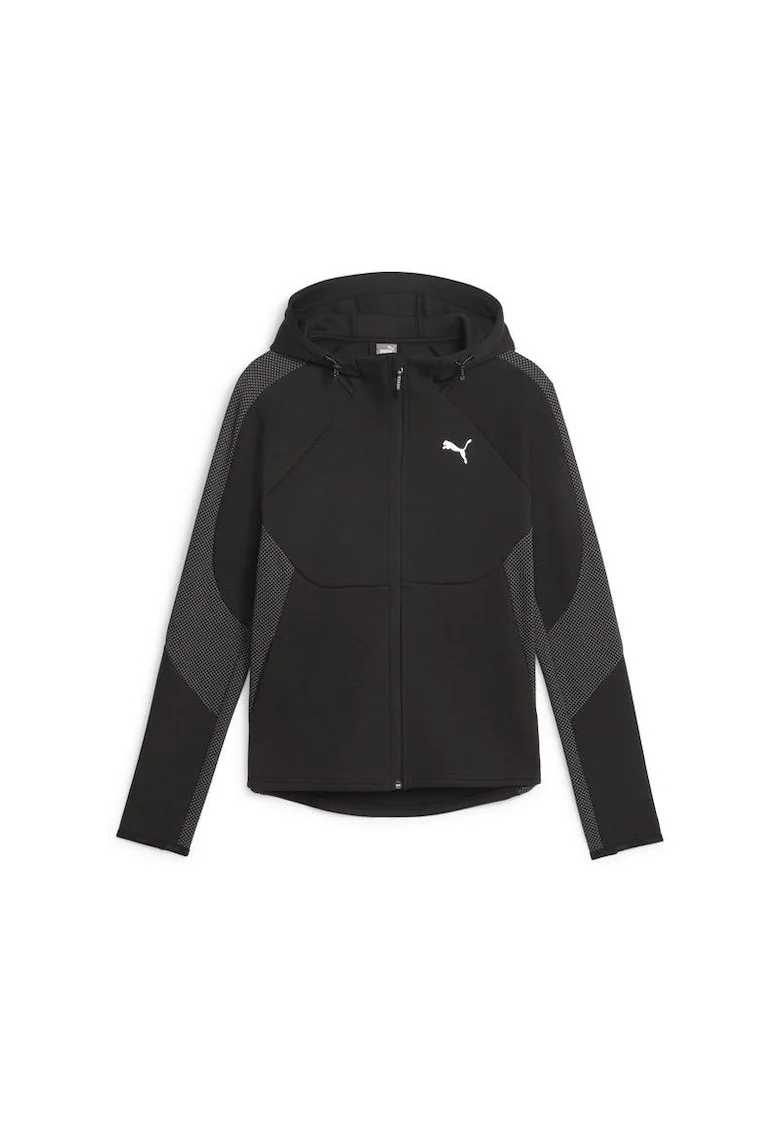 Bluza  pentru Femei, evostripe full-zip hoodie, 676073-01, Negru, Negru
