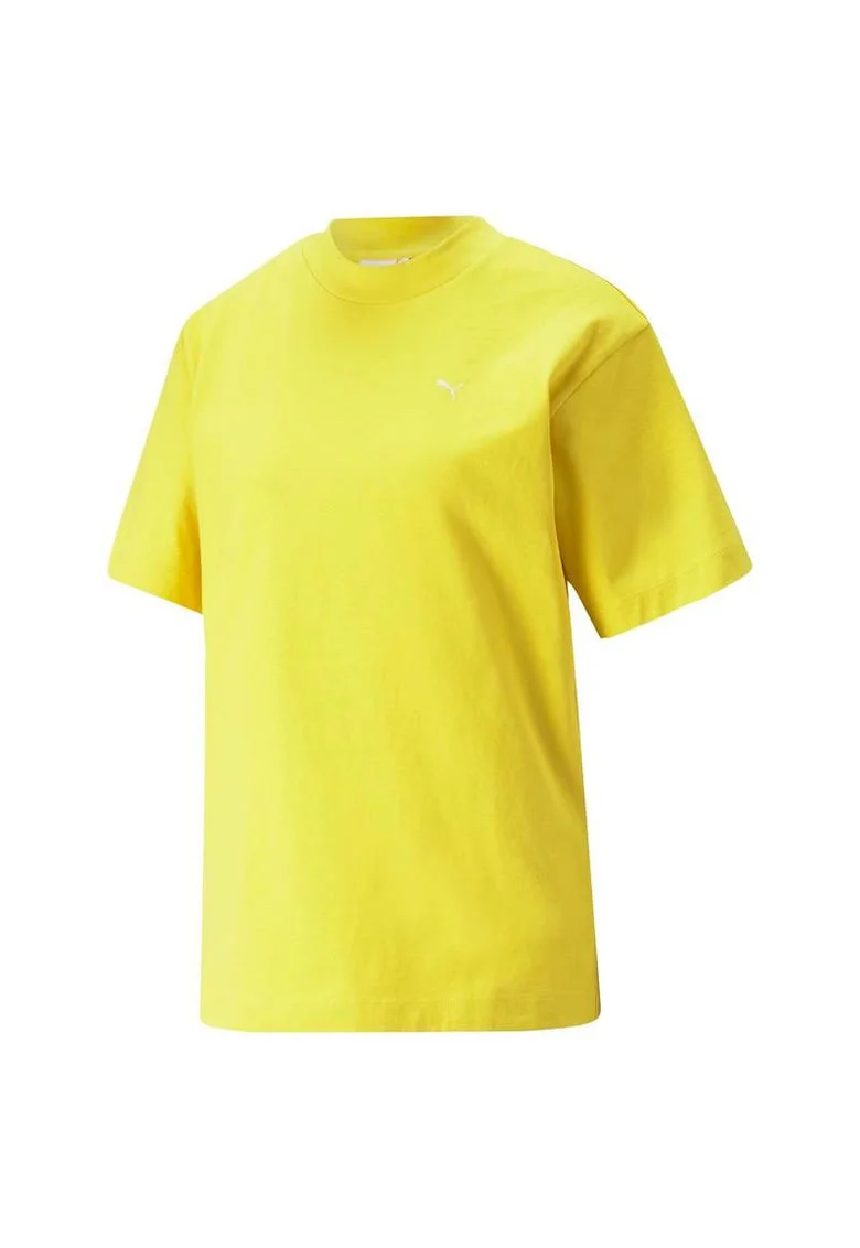 Tricou  YONA SUNP Mock Neck Tee, 537977-41, Femei, Galben, Galben