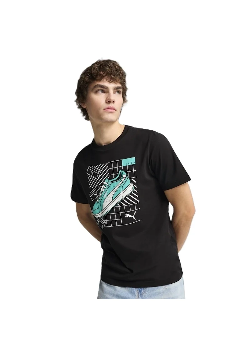 Tricou  pentru Barbati, graphics sneaker tee, 684830-01, XS INTL, Negru