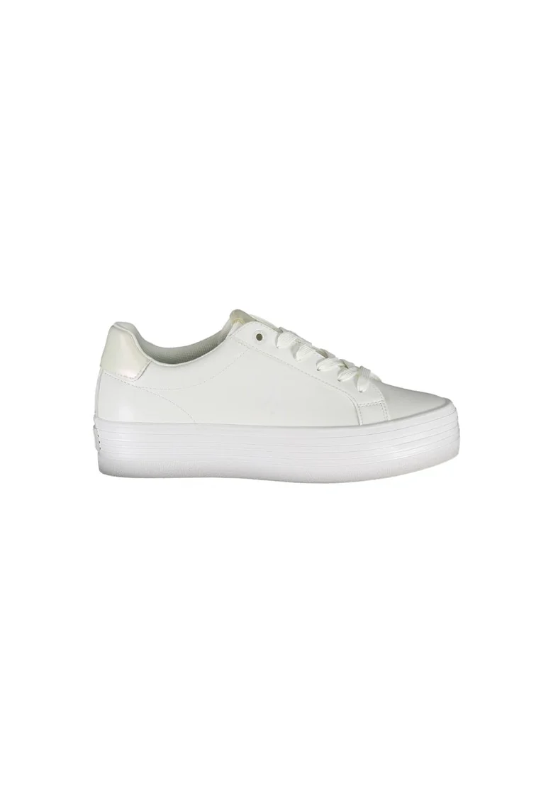 Sneakers dama,  50% Poliester, 30% Piele ecologica, 20% Poliuretan, Alb, 26173, Alb