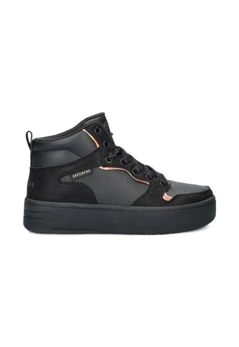 Pantofi sport  pentru Baieti, court high - shine kicks, 310192L-BKRG, Negru, Negru