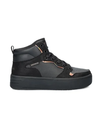 Pantofi sport  pentru Baieti, court high - shine kicks, 310192L-BKRG, Negru, Negru
